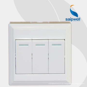 Saipwell Novo Design CE Certificated Interruptor de Parede Padrão Britânico para Uso Doméstico